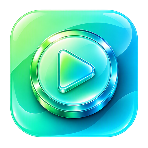 Icono de la app creadora de videos cortos con IA VidMint en verde menta